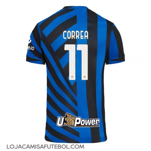 Camisa de Futebol Inter Milan Joaquin Correa #11 Equipamento Principal 2024-25 Manga Curta